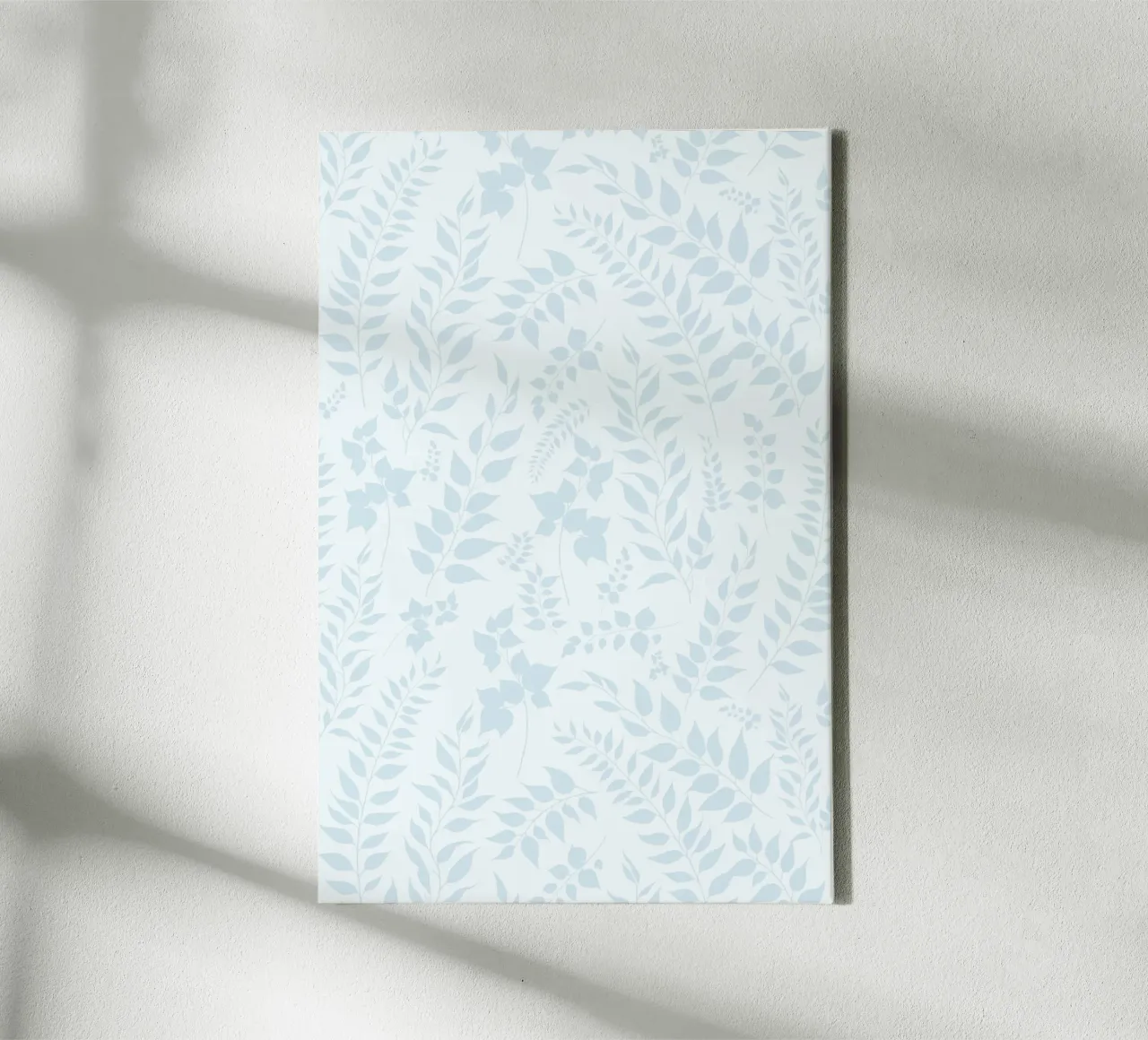 Greenery Botanical Print Blaue Blätter Leinwand mit Schattenfugenrahmen von SilverPegasus