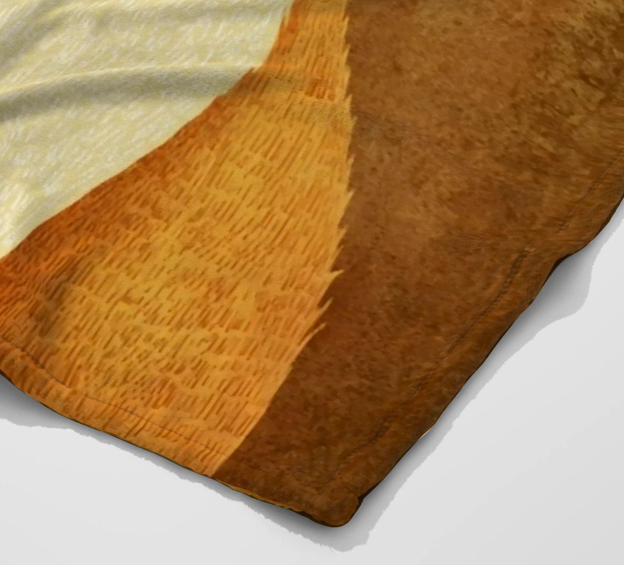 Volpe timida della foresta con bagliore di bronzo - Stile ingenuo da racconto popolare coperta in pile da Modern Muse