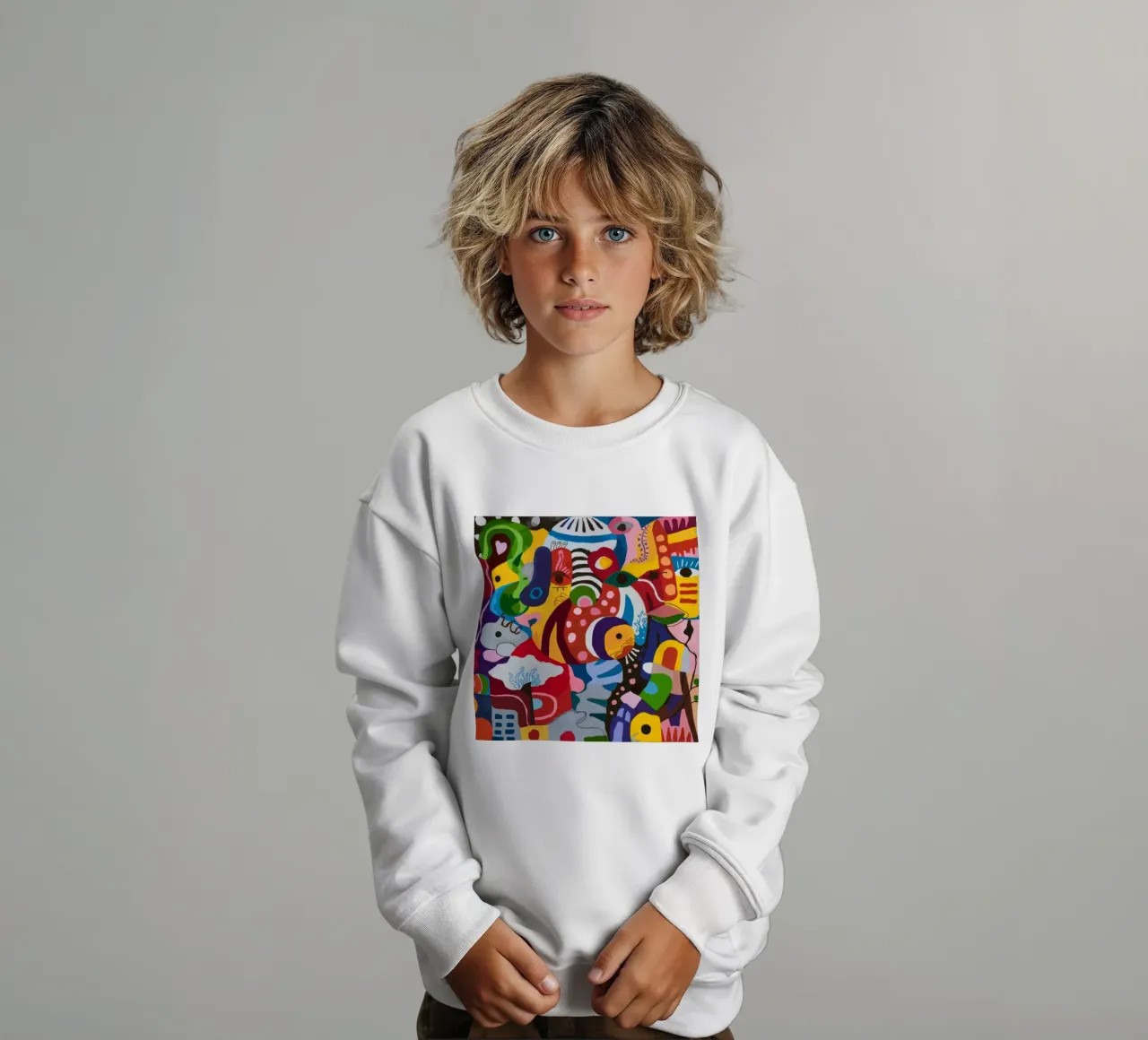 Whimsical Abstract Wonderland kids sweatshirt by Monarco Virtuoso