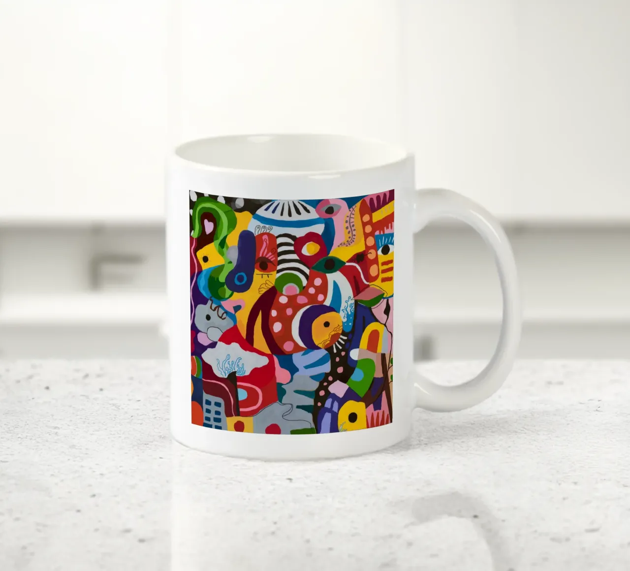 Un estroso paese delle meraviglie astratto tazza in ceramica da Monarco Virtuoso