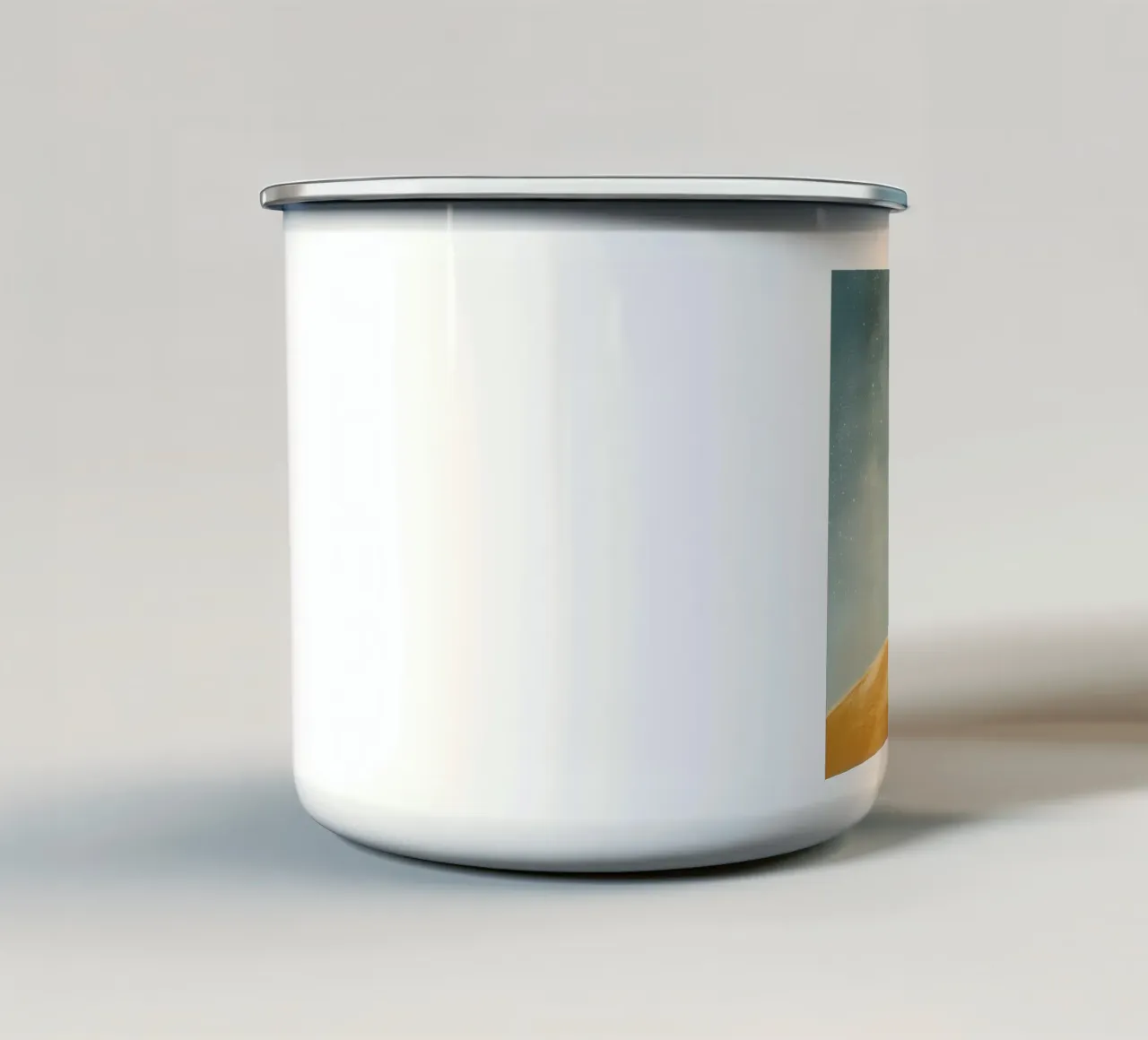 Astronaut Fox Floating in Space – Cute Minimalist Art enamel mug by Modern Muse