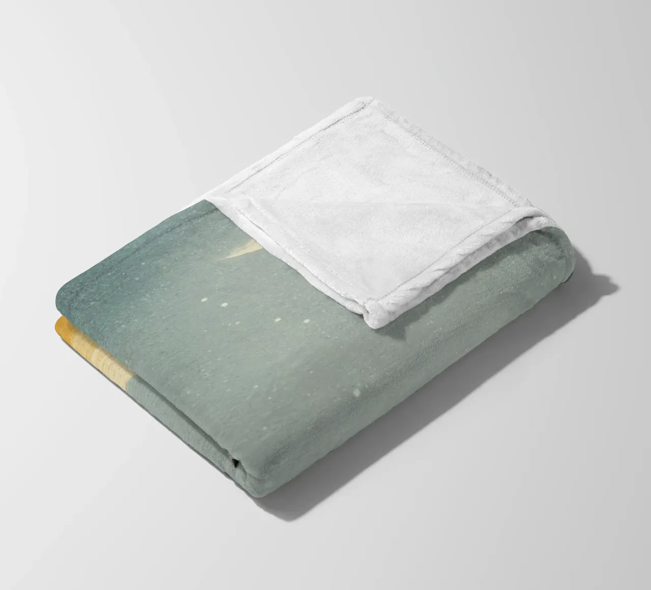 Astronaut Fox Floating in Space – Cute Minimalist Art fleece blanket by Modern Muse
