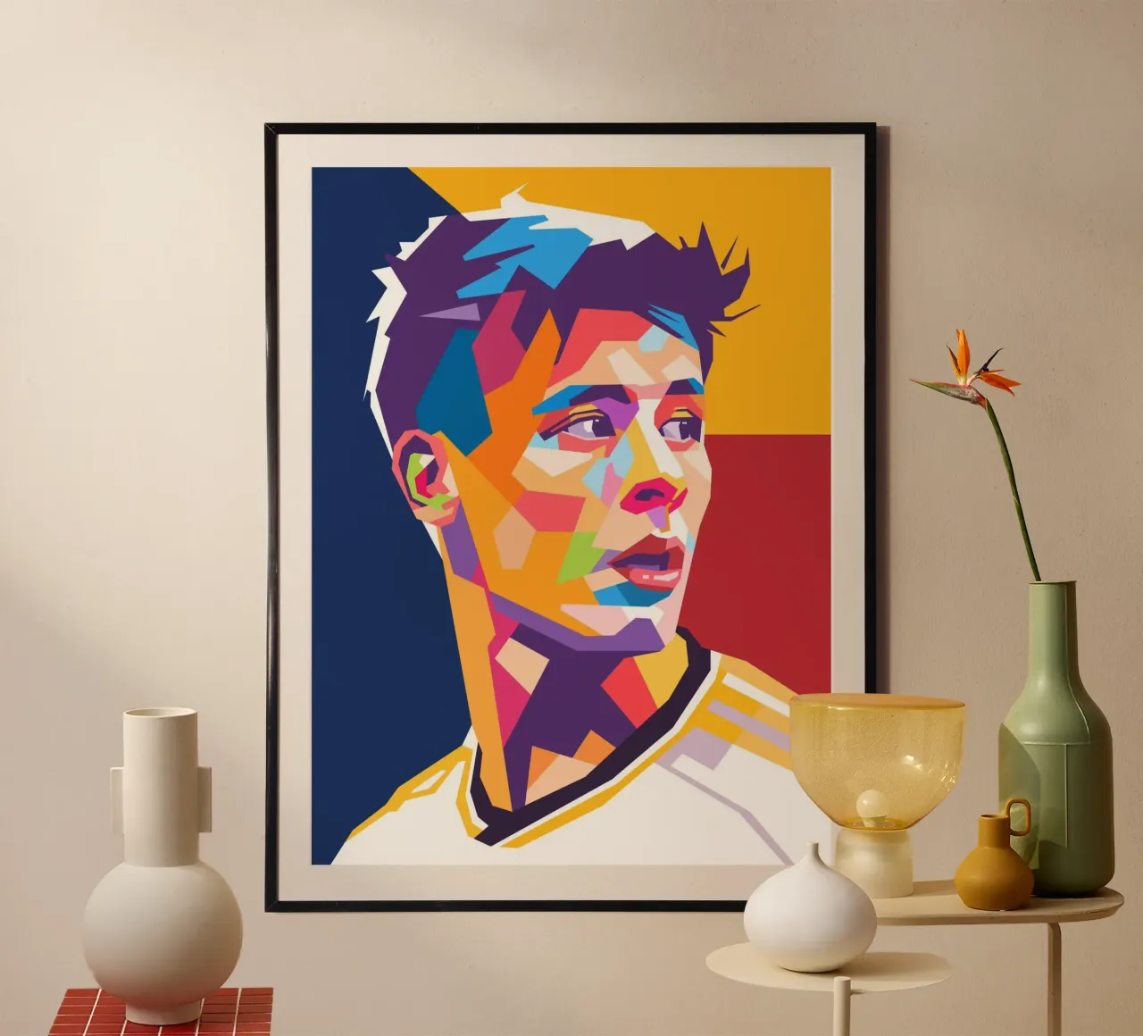 Arda Guller ritratto pop art poster con telaio in legno da Hantamrata