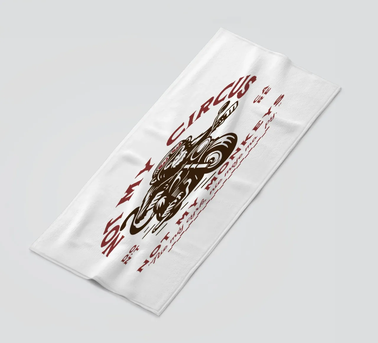 Not My Circus, Not My Monkeys beach towel by Gunawan Rb
