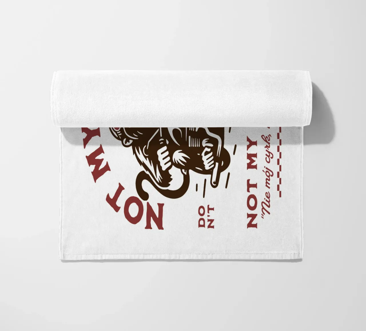 Not My Circus, Not My Monkeys beach towel by Gunawan Rb