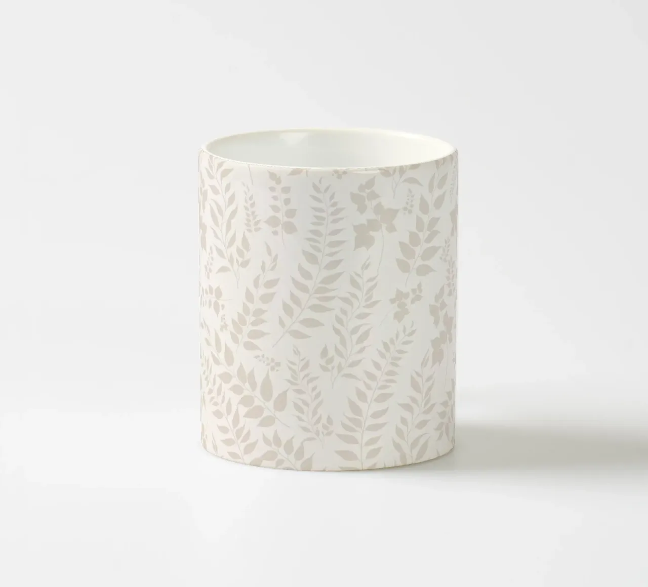 Greenery Botanische print Taupe bladeren keramische mok van SilverPegasus