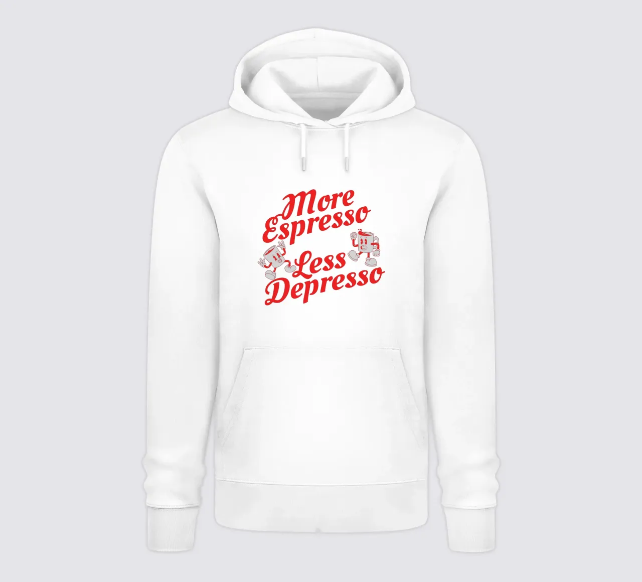 More espresso Less depresso felpa con cappuccio da Gunawan Rb