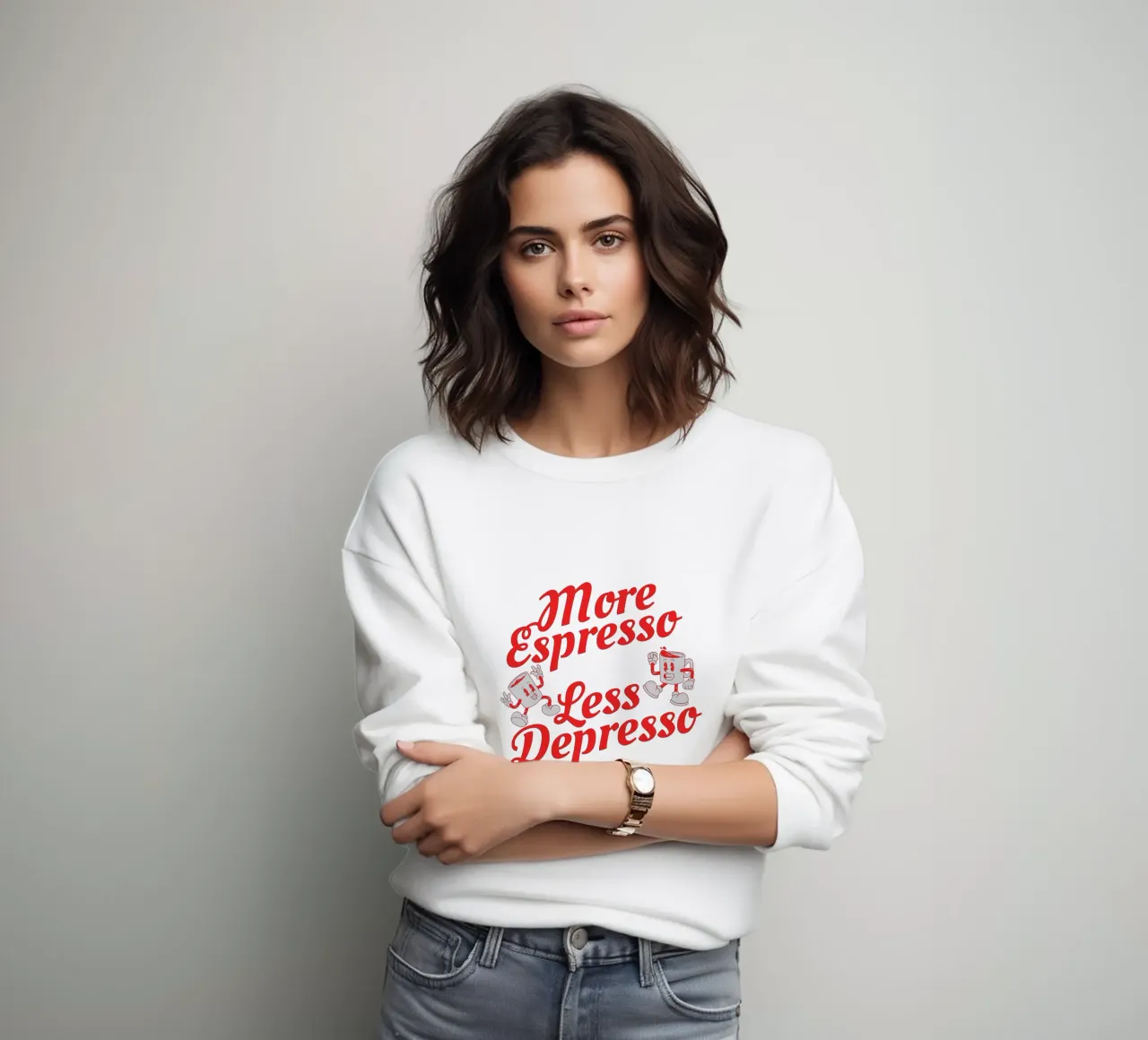 More espresso Less depresso felpa da Gunawan Rb