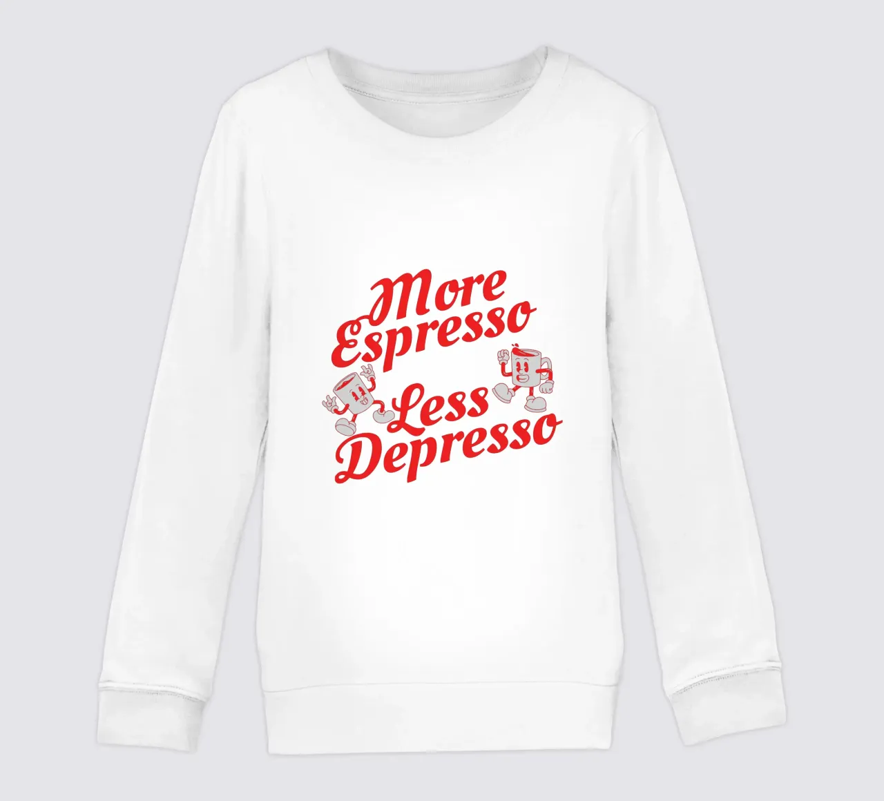 More espresso Less depresso felpa bambino da Gunawan Rb