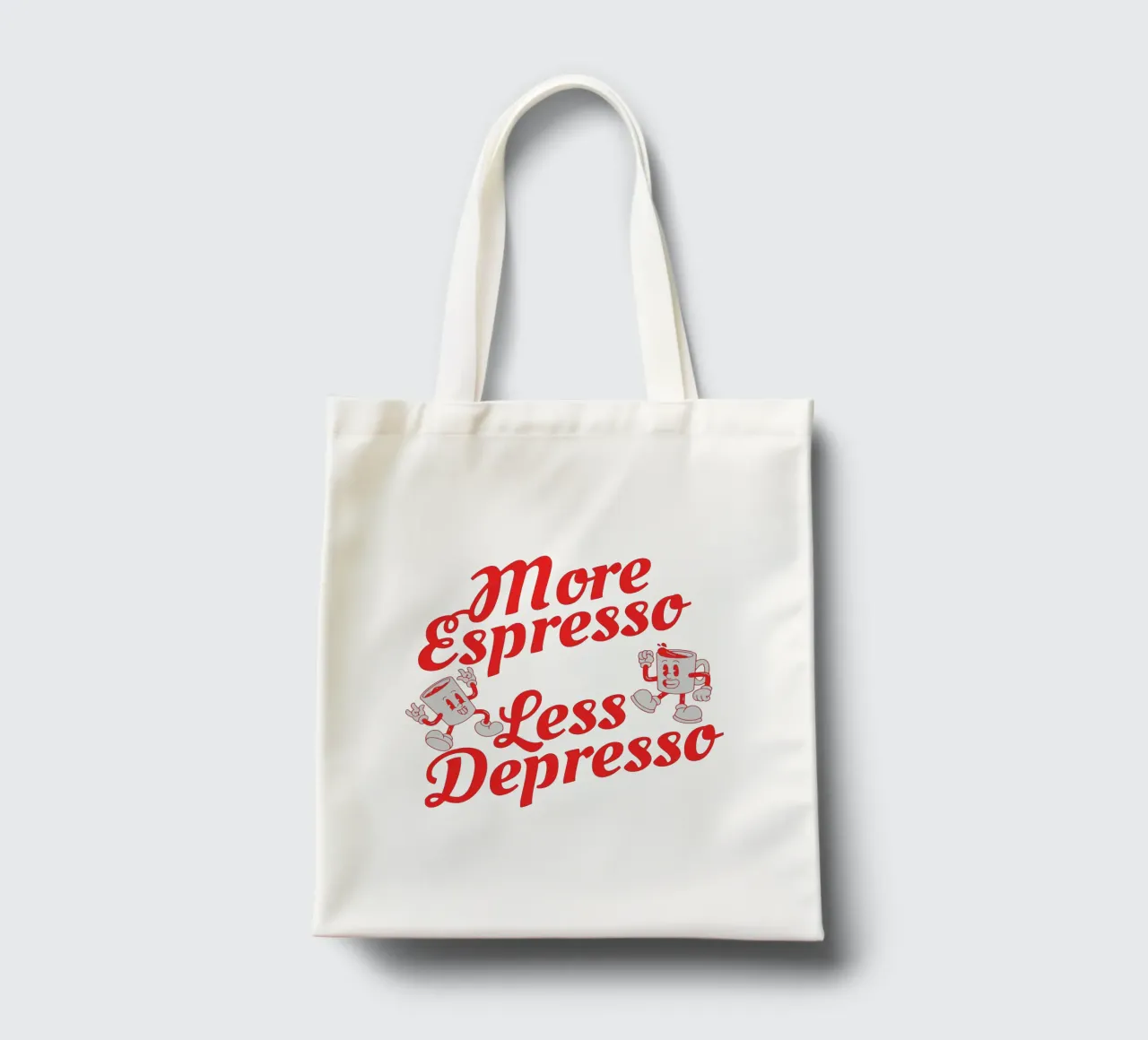 More espresso Less depresso borsa in juta da Gunawan Rb