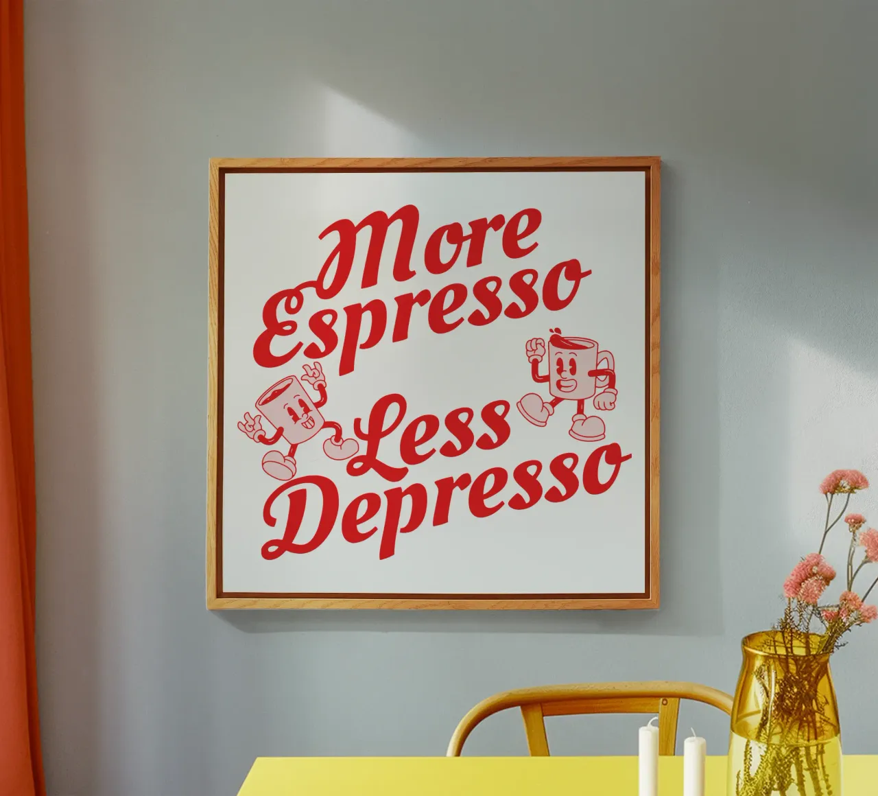 More espresso Less depresso plexiglass da Gunawan Rb