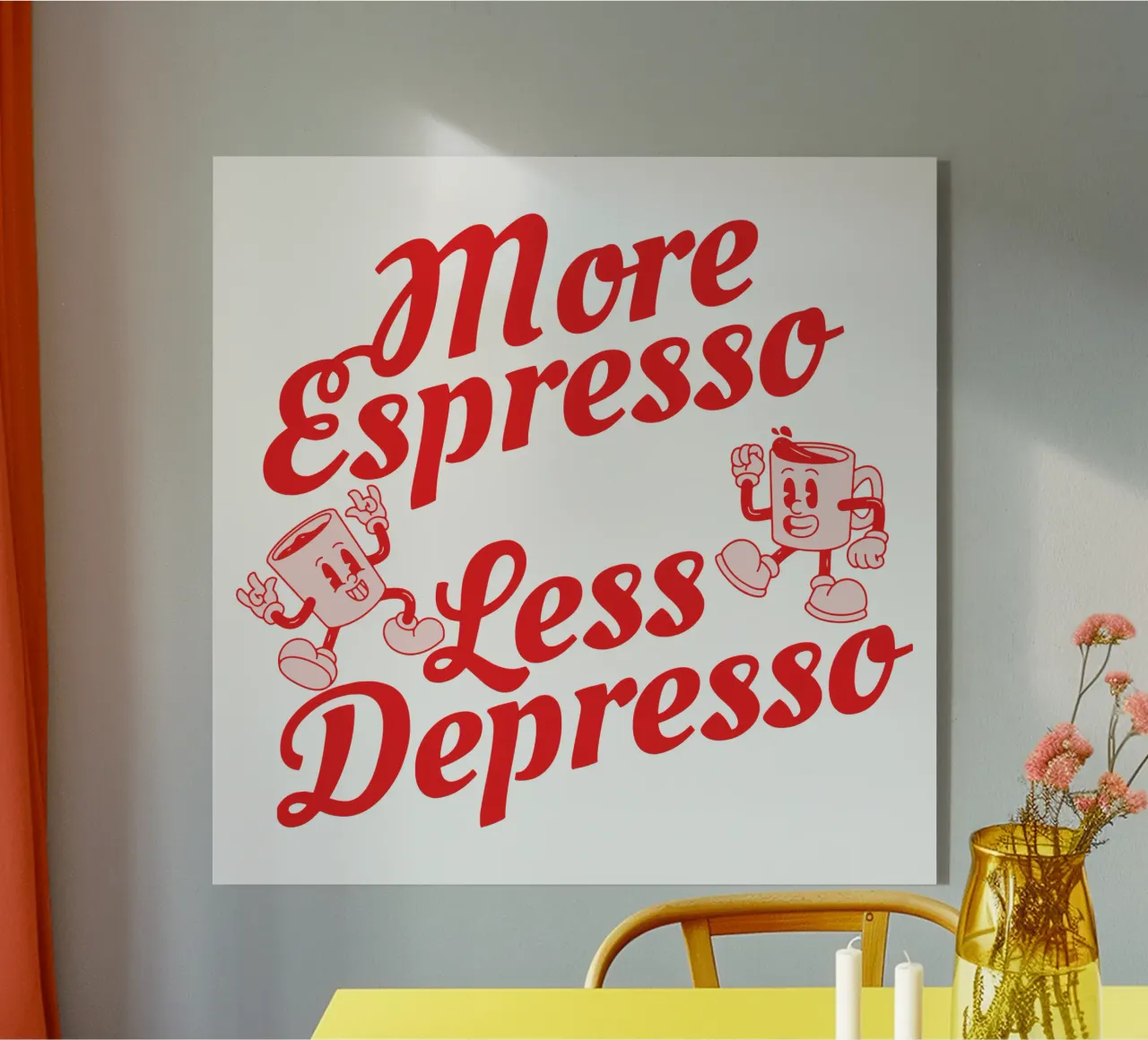 More espresso Less depresso plexiglass da Gunawan Rb