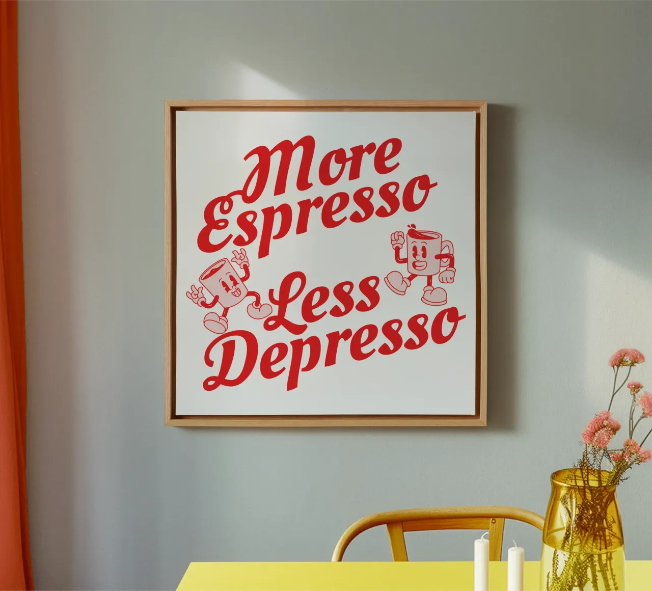 More espresso Less depressed canvas by Gunawan Rb