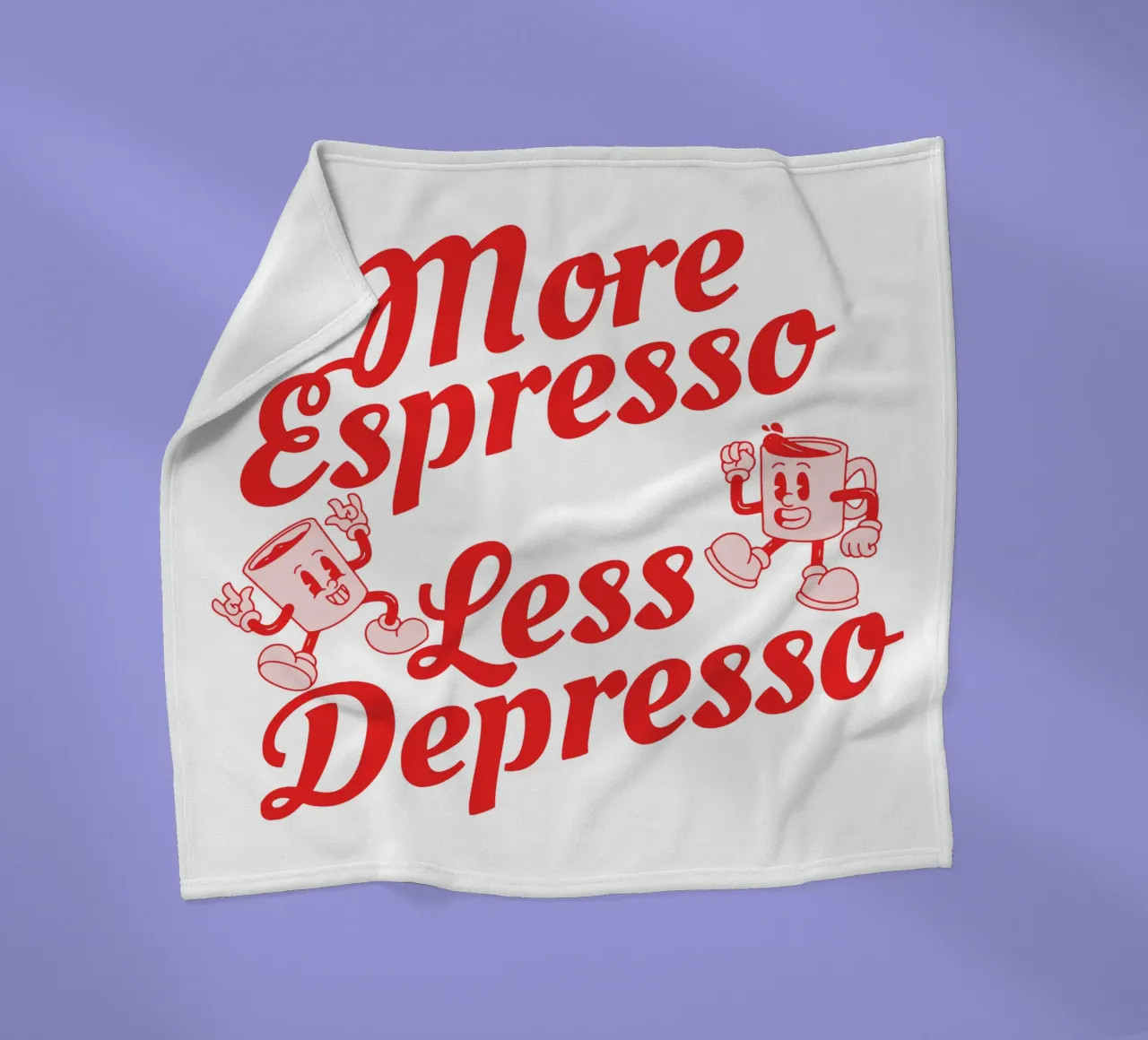 More espresso Less depresso coperta in pile da Gunawan Rb