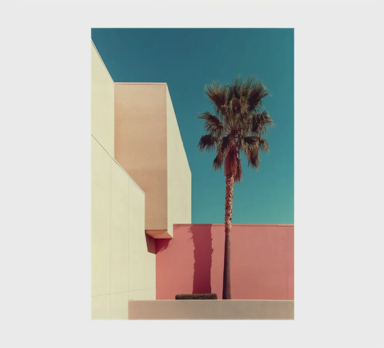 Palm Tree & Modern Architecture notebook by Indigo Tides Art