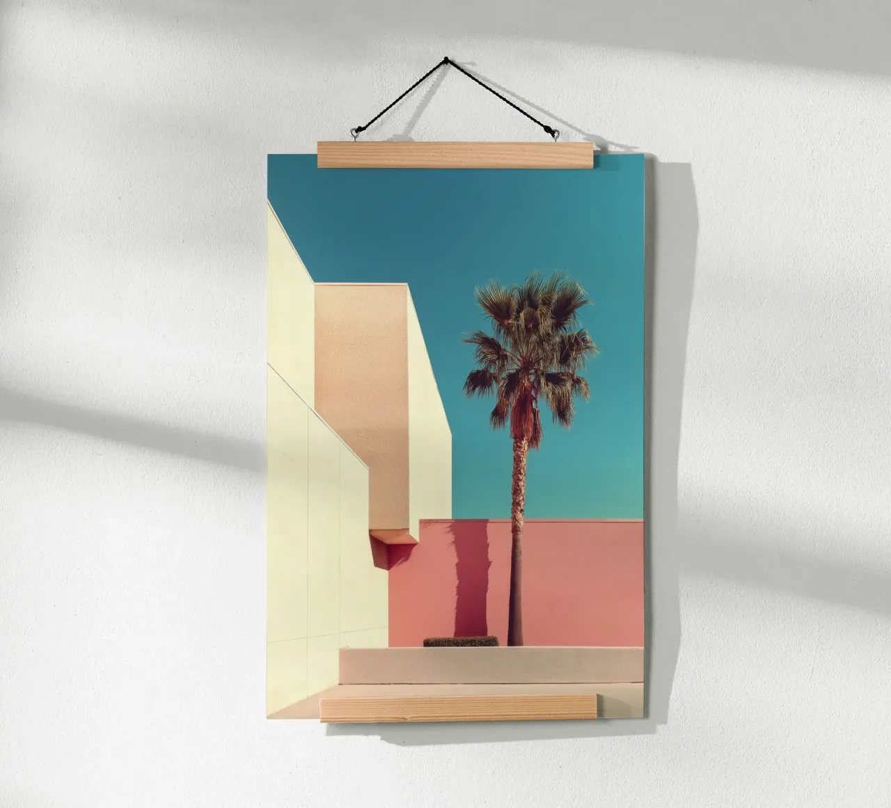 Palm Tree & Modern Architecture hahnemühle by Indigo Tides Art