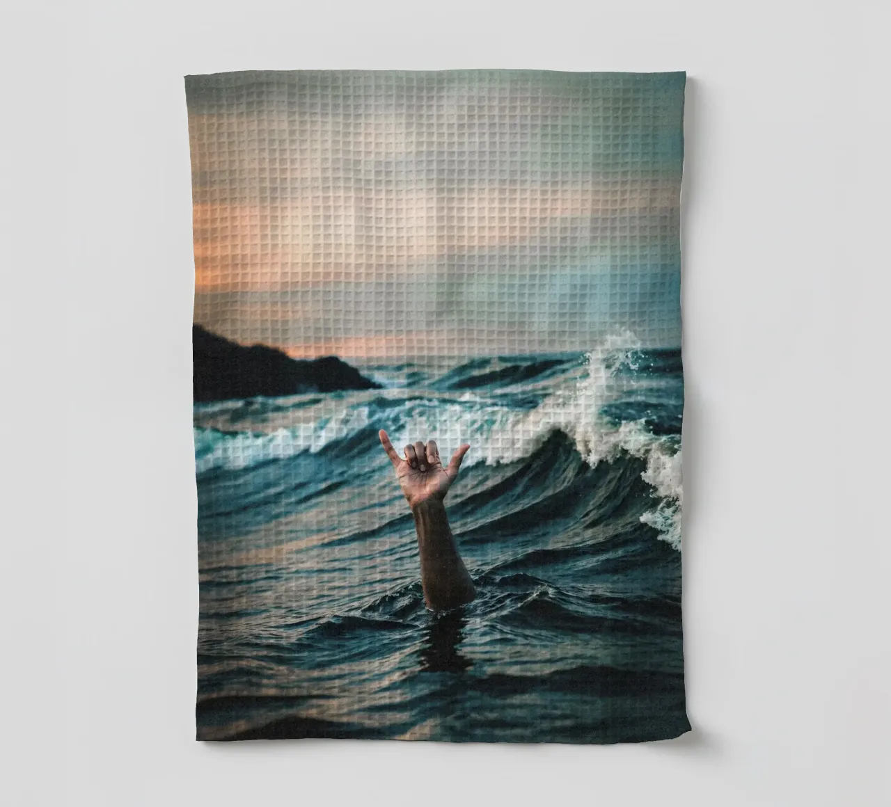 Drownin’ Cool – Shaka Gesture Art canovaccio da cucina da BLICKPUNKT