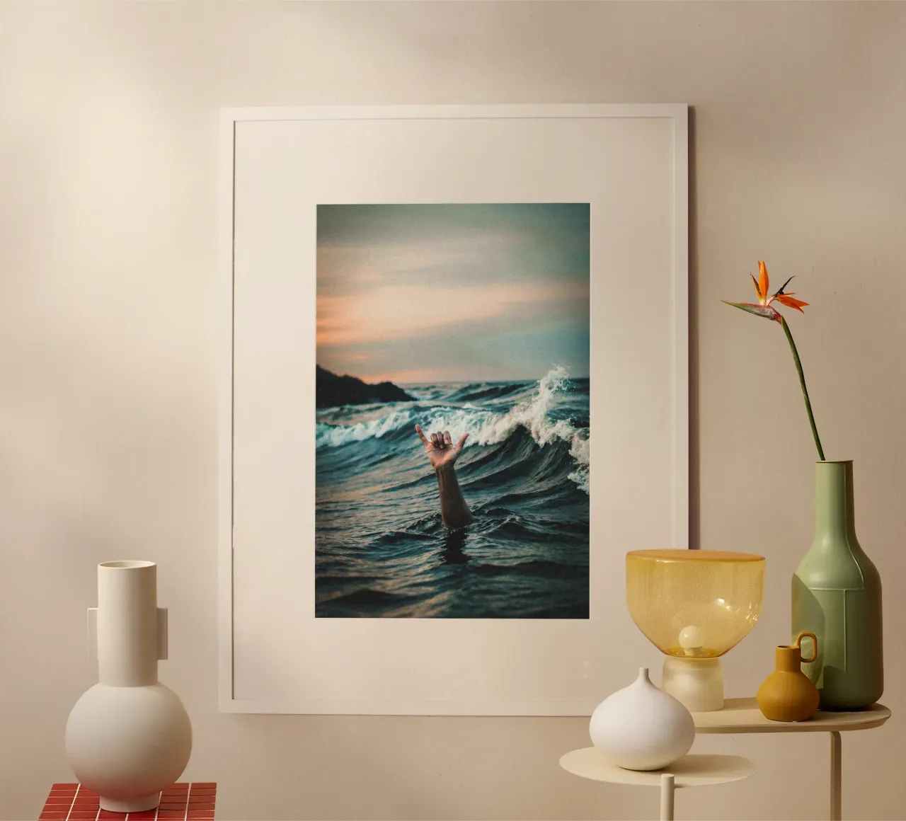 Drownin’ Cool – Shaka Gesture Art carta hahnemühle da BLICKPUNKT