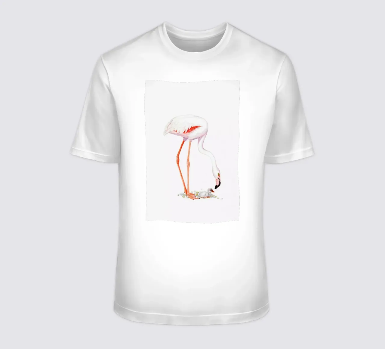 Flamingo with Chick t-shirt da Flora & Fauna