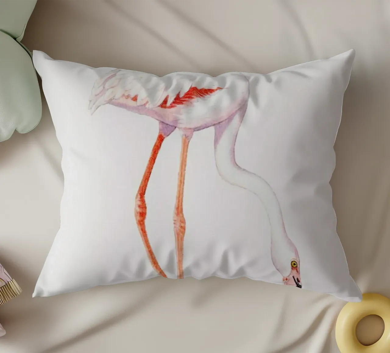 Flamingo with Chick cuscino da Flora & Fauna