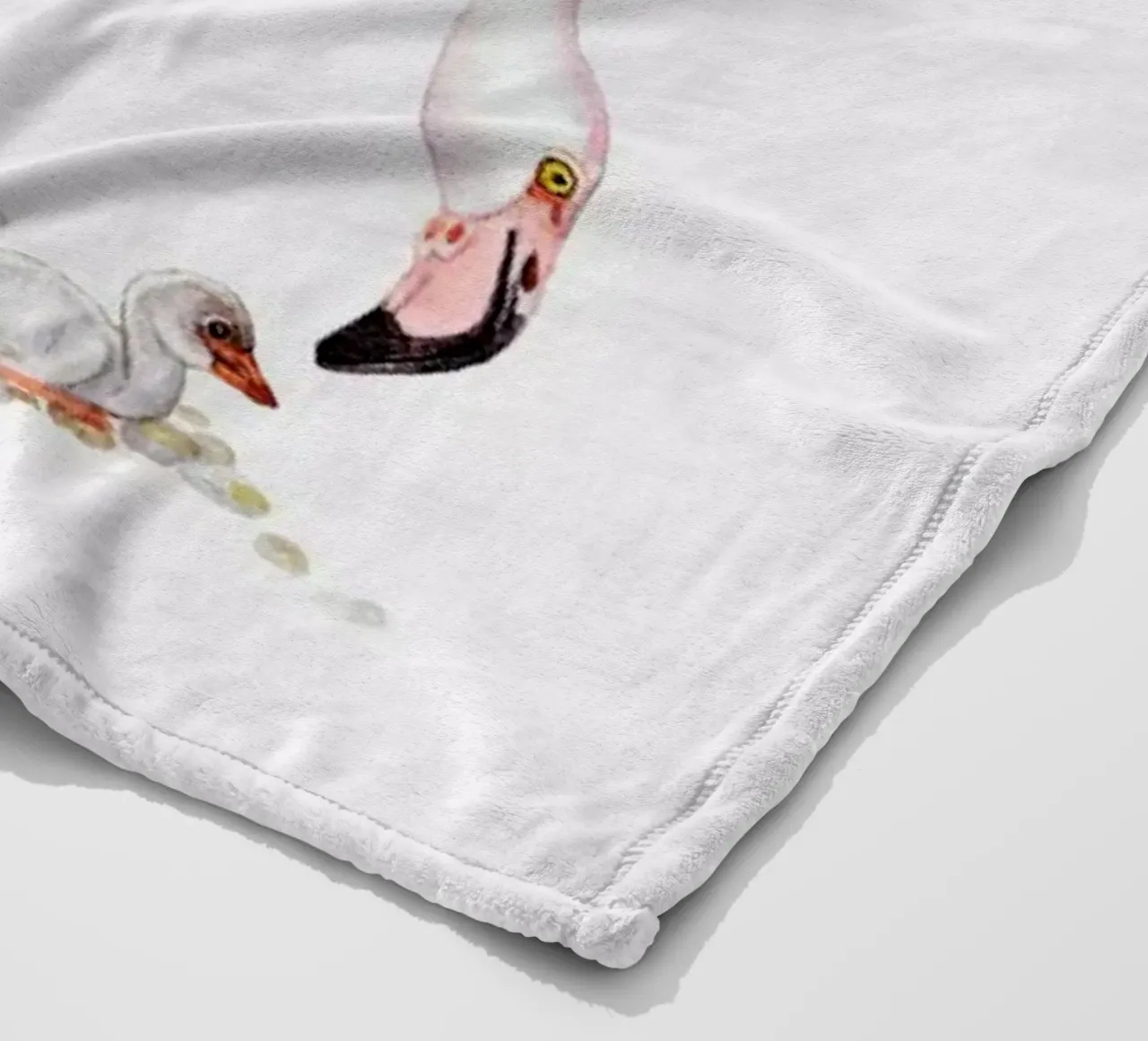 Flamingo with Chick coperta in pile da Flora & Fauna