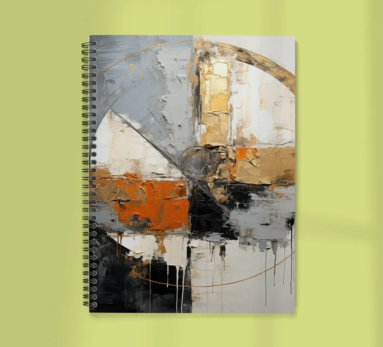 Abstract circle spiral notebook by Imagine