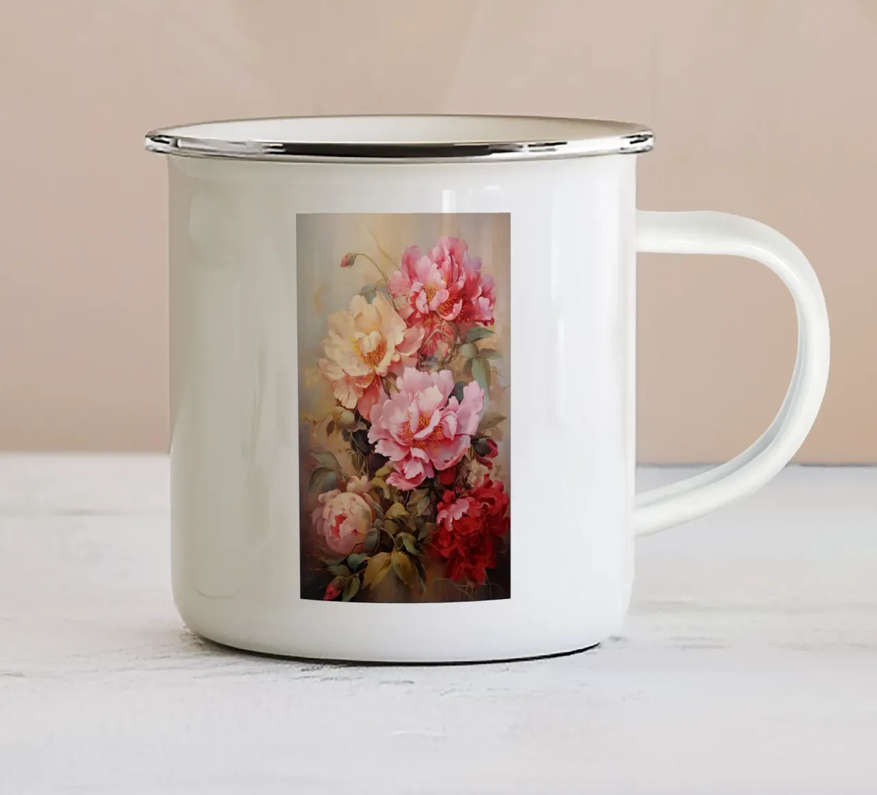 Opulenza floreale tazza in smalto da Imagine
