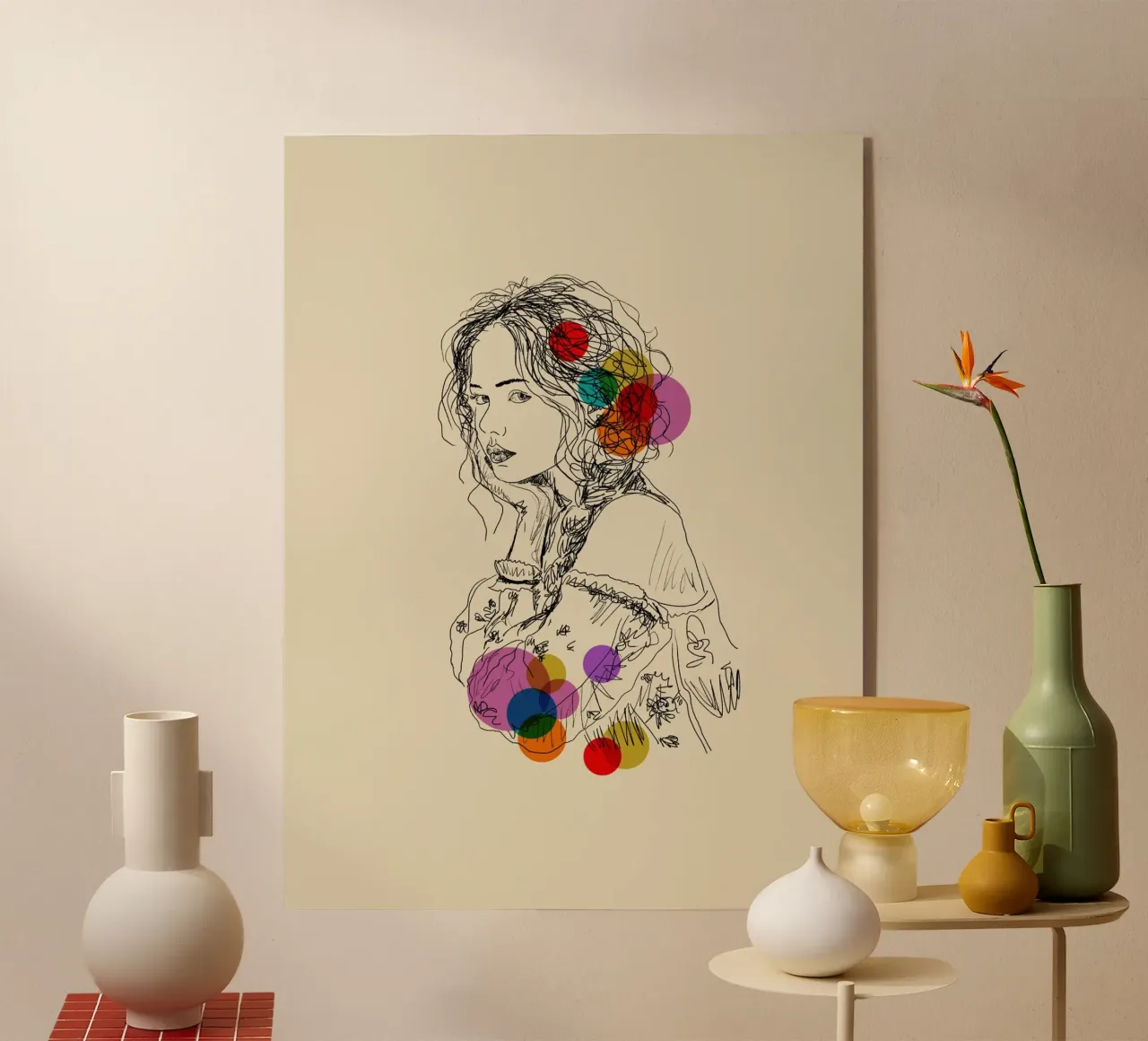 Silent Thoughts acryl van Indigo Rain