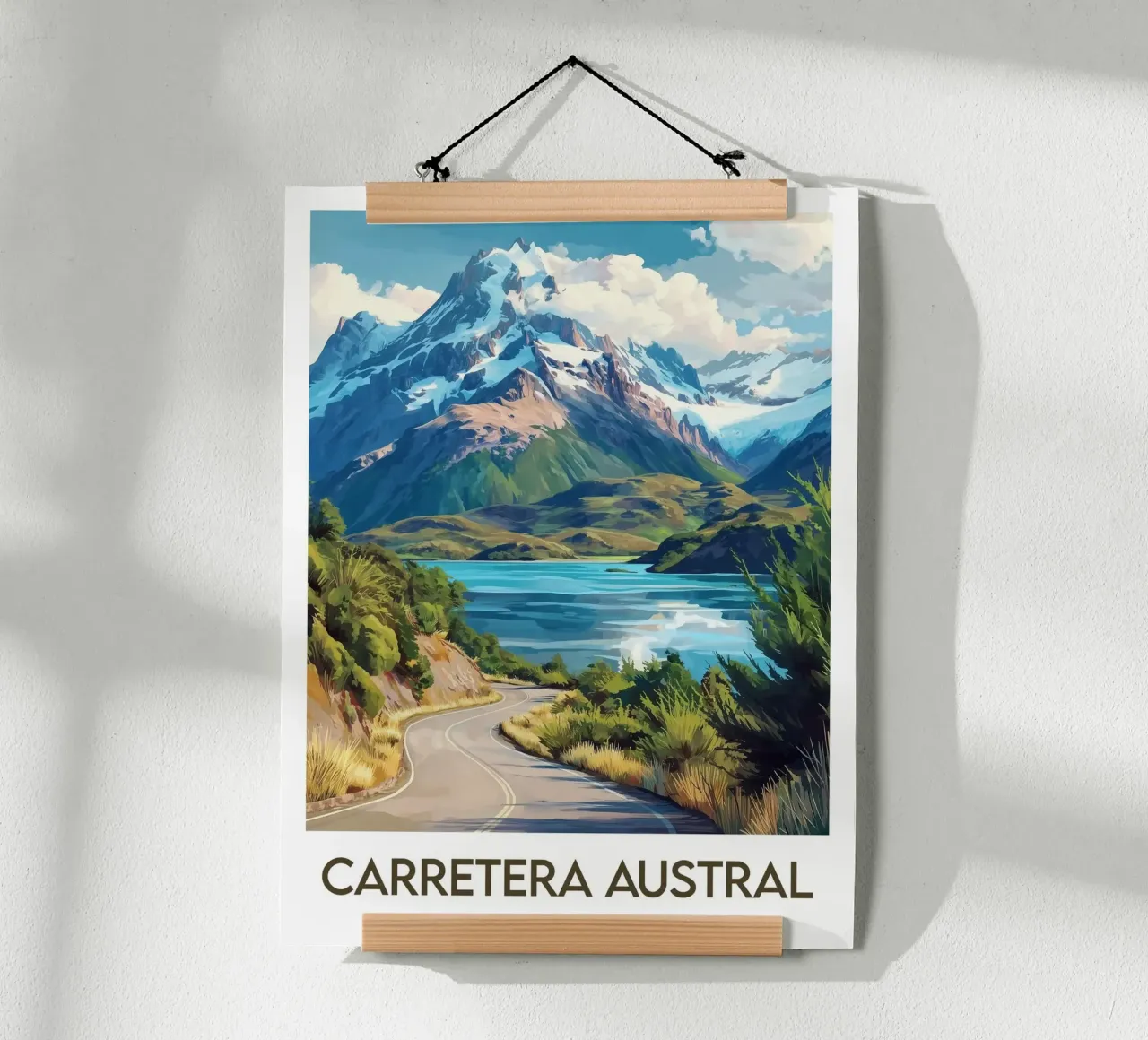Affiche Carretera Austral poster con telaio in plastica da Frame the World