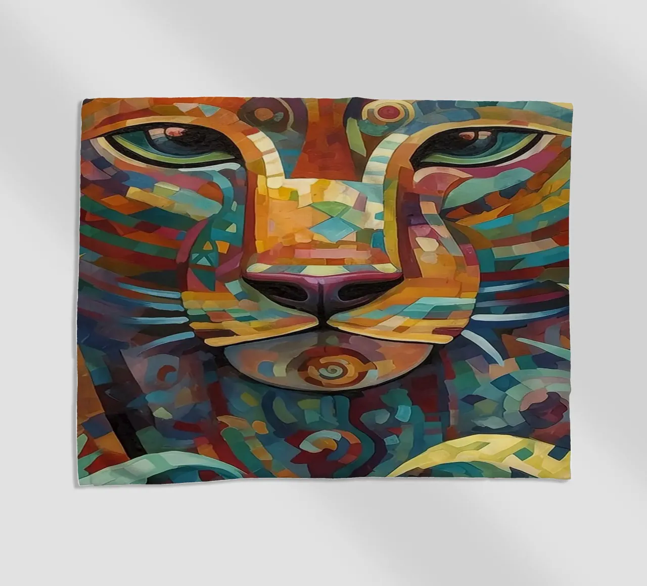 Abstracte tijger strandhanddoek van Imagine