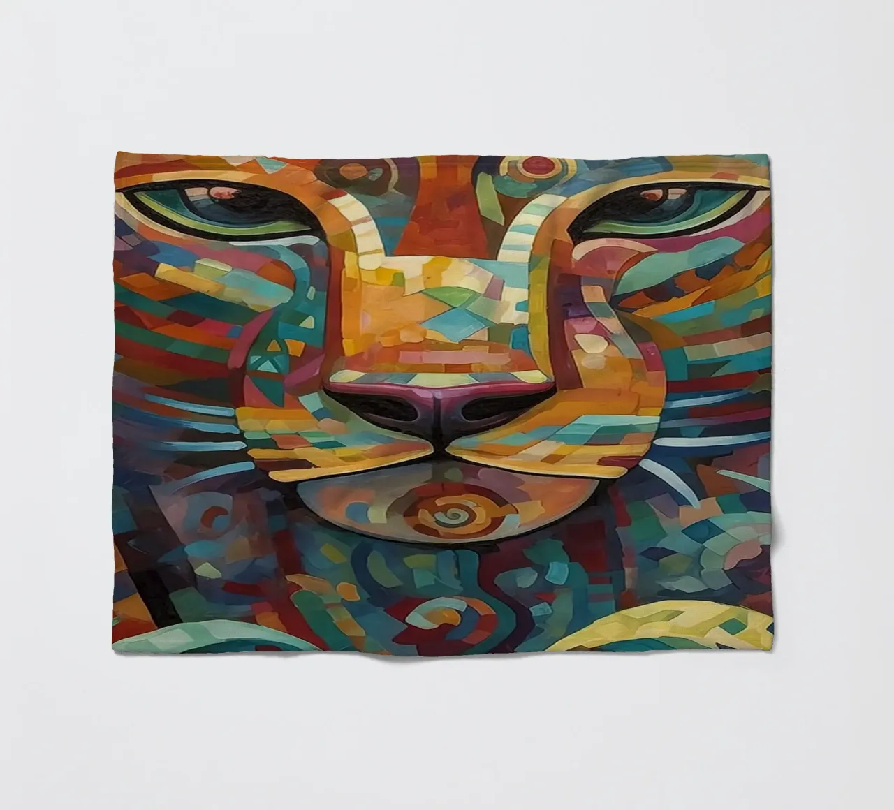 Abstrakter Tiger Fleecedecke von Imagine