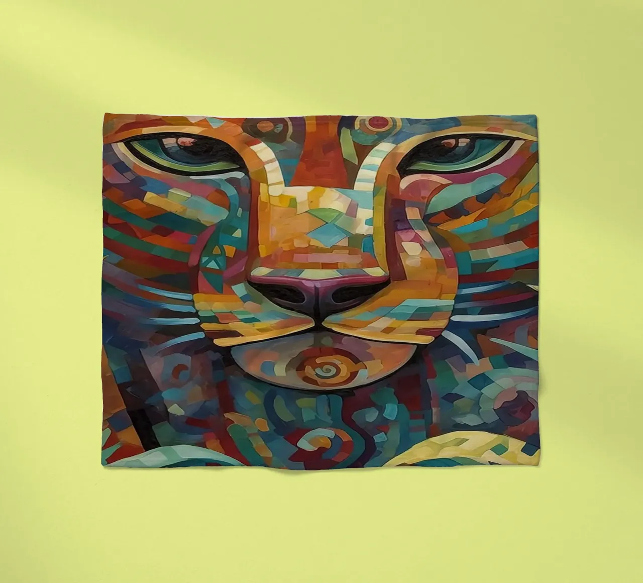 Abstrakter Tiger Fleecedecke von Imagine