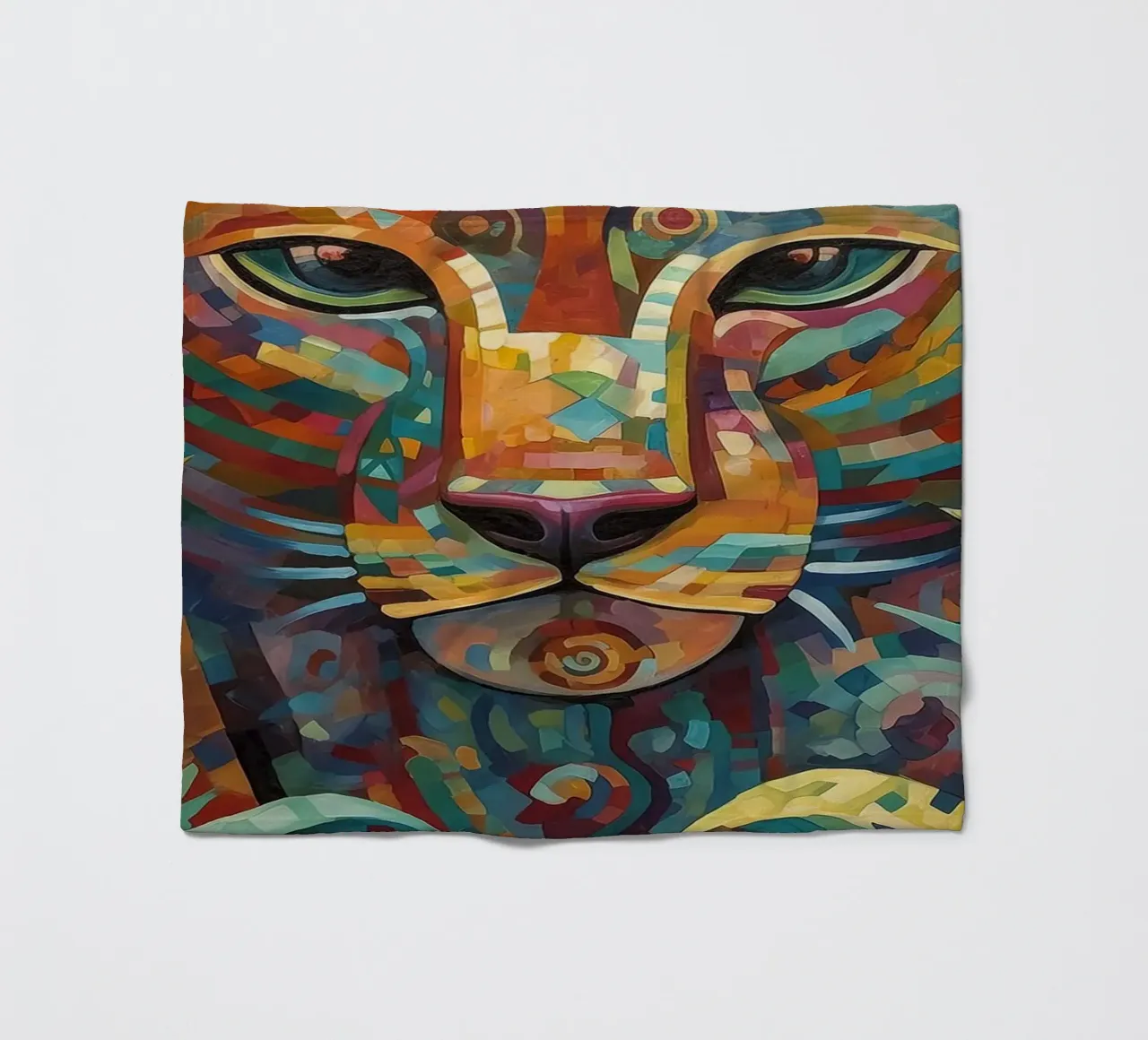 Abstrakter Tiger Fleecedecke von Imagine