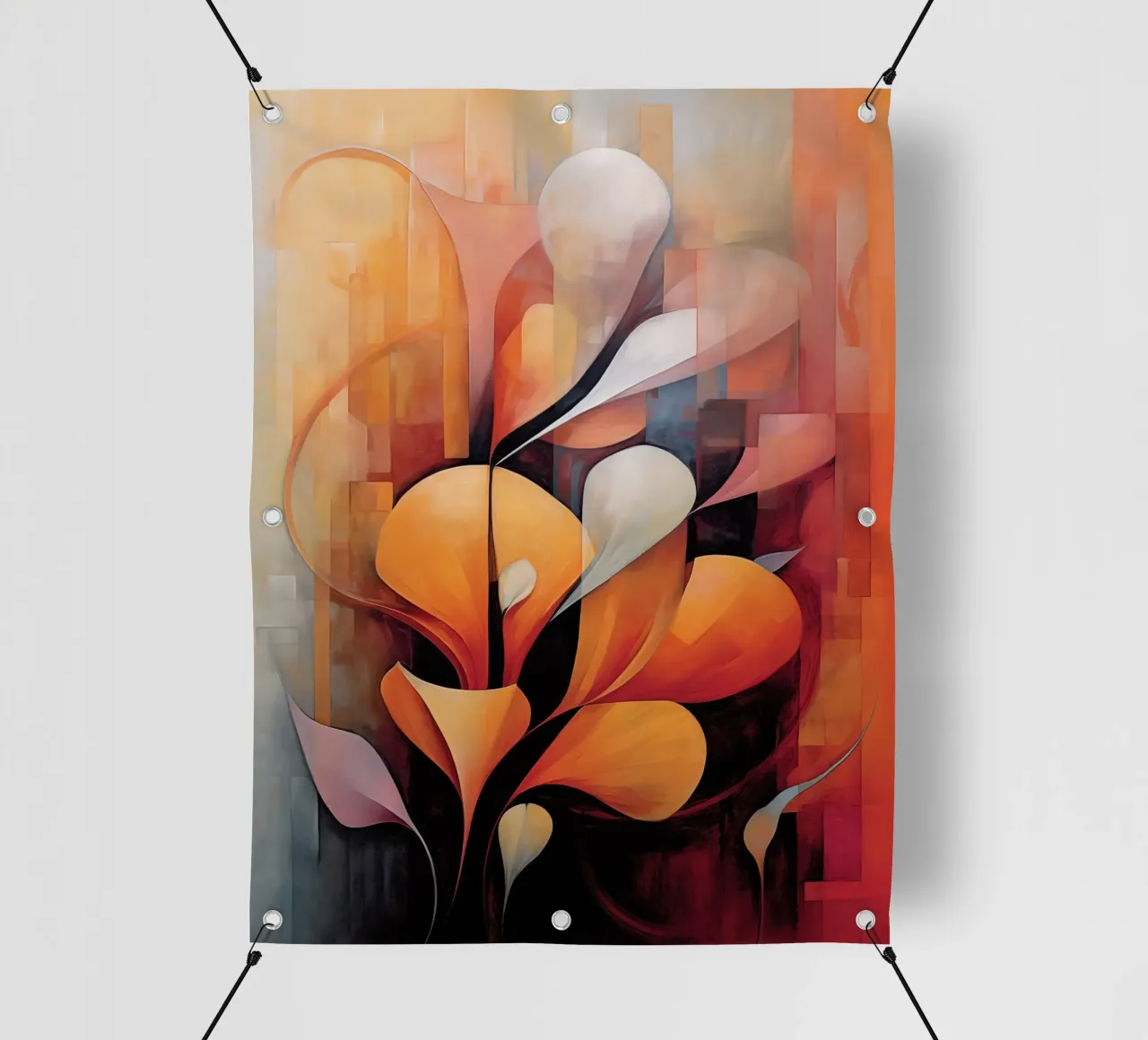 Fiori astratti telo in pvc da Imagine