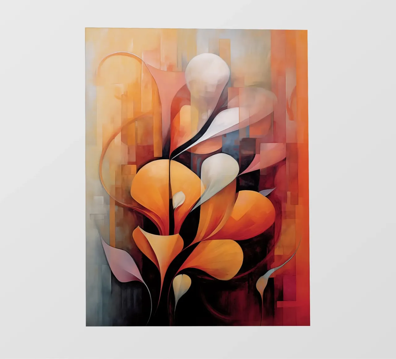 Fiori astratti telo in pvc da Imagine