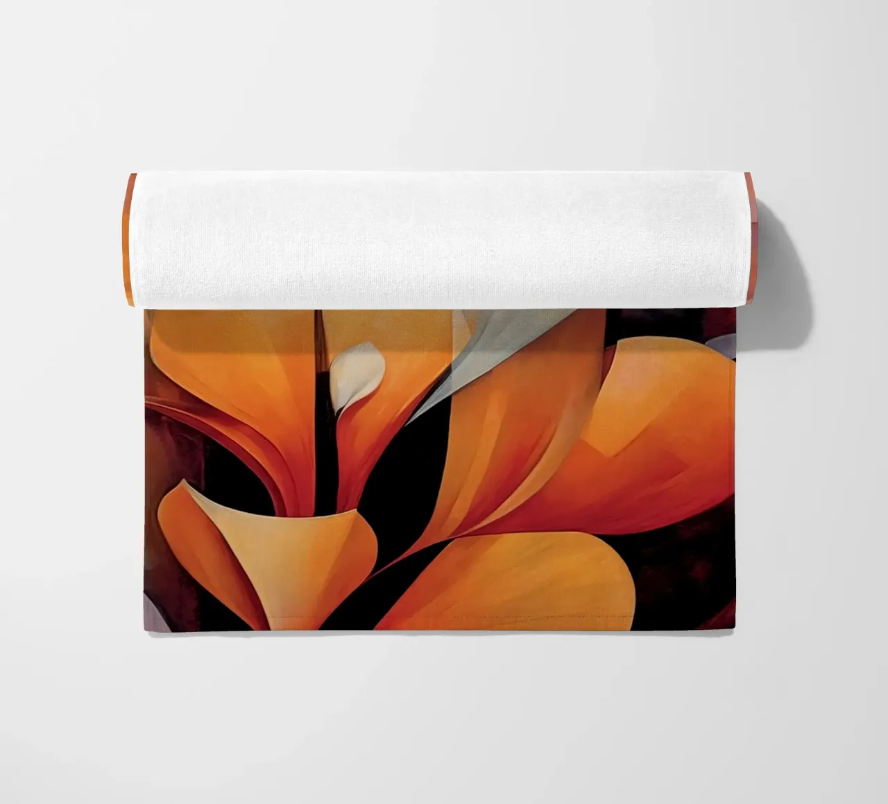 Abstract flowers beach towel by Imagine