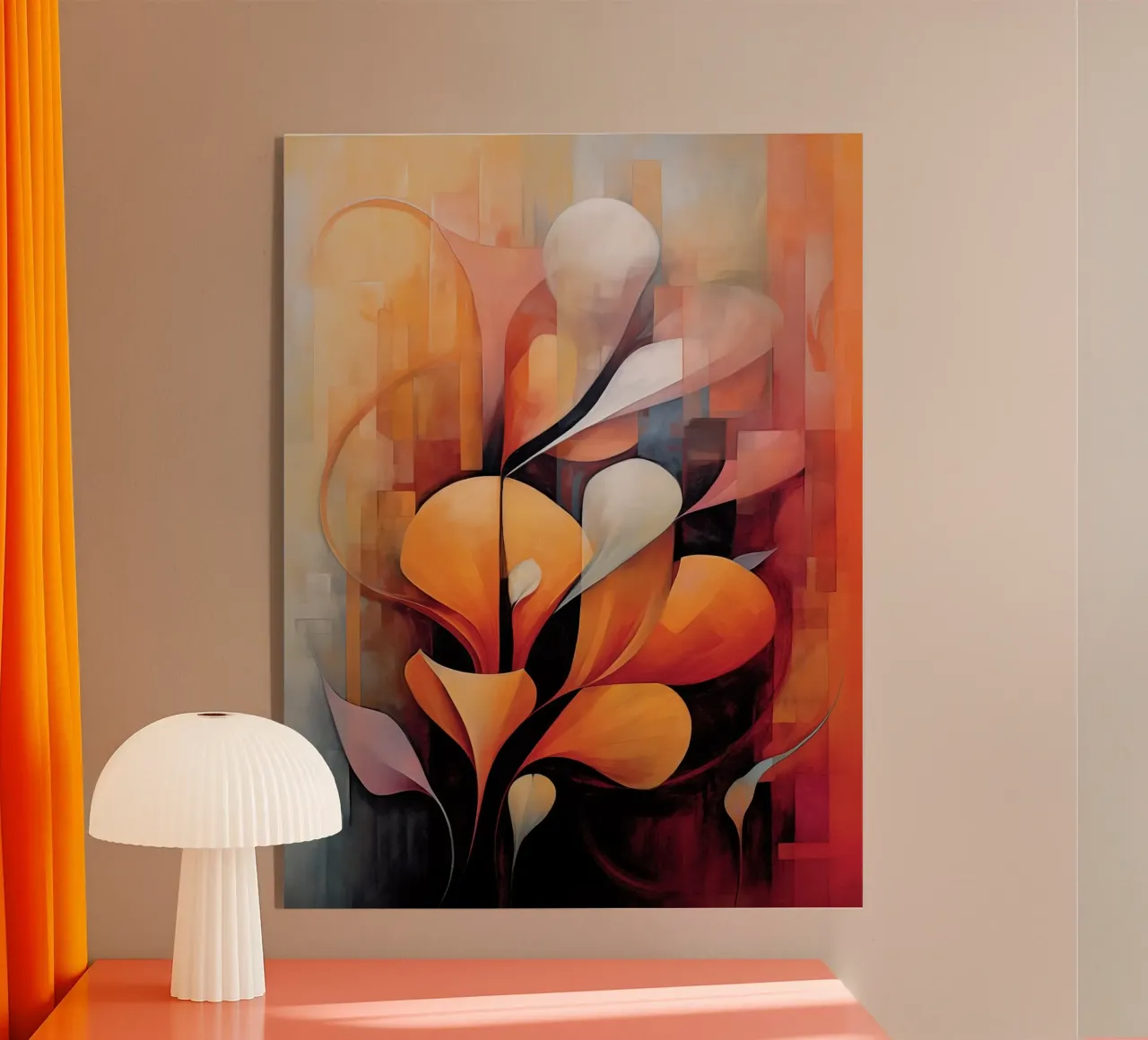 Flores abstractas metacrilato de Imagine