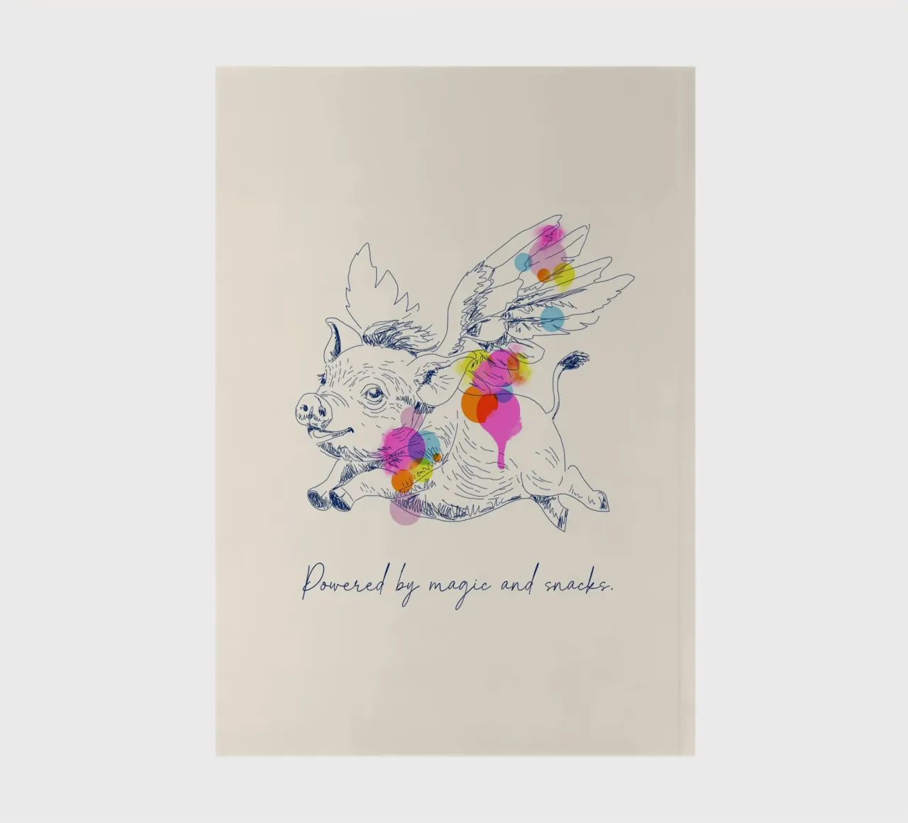 Powered by Magic and Snacks notebook by Indigo Rain