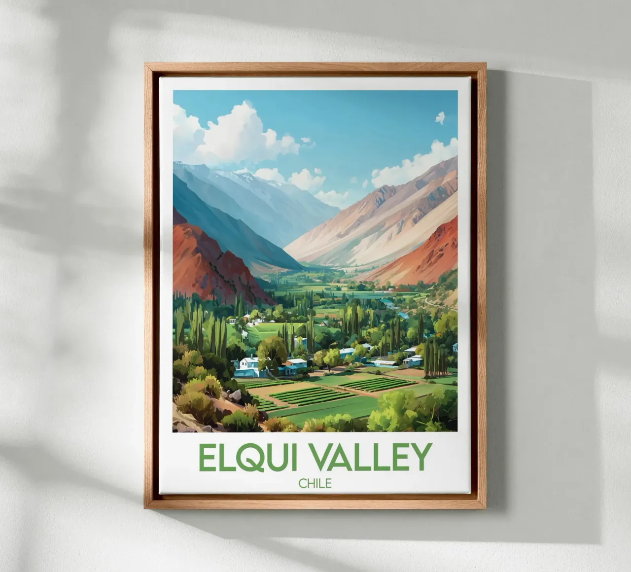 Affiche Elqui Valley tela con Cornice a cassetta da Frame the World