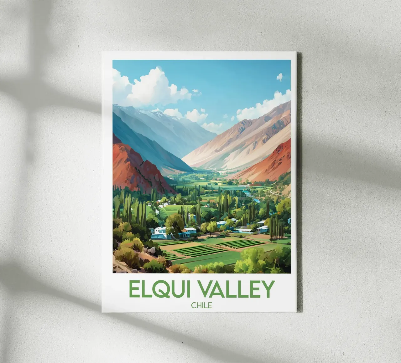 Affiche Elqui Valley tela con Cornice a cassetta da Frame the World