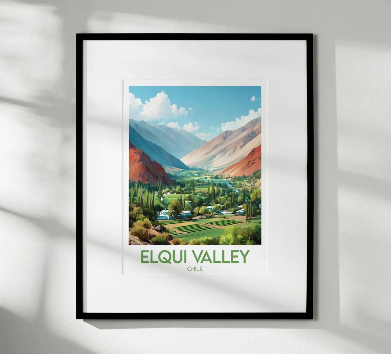 Affiche Elqui Valley poster con telaio in alluminio da Frame the World