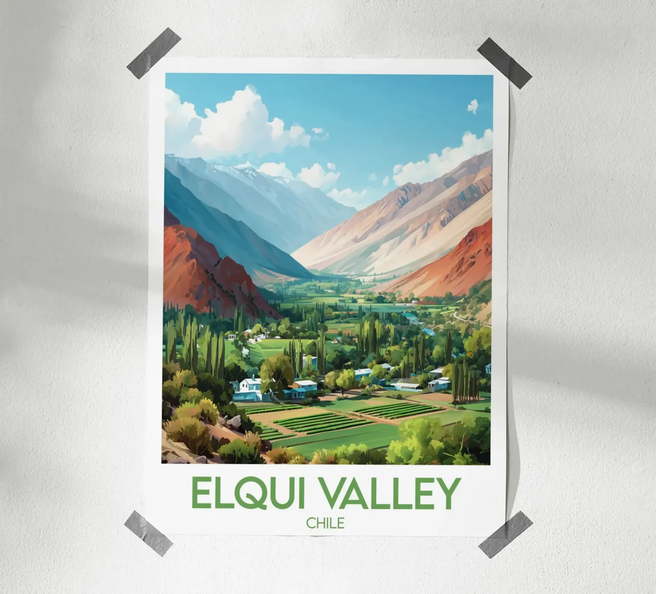 Affiche Elqui Valley poster con telaio in alluminio da Frame the World