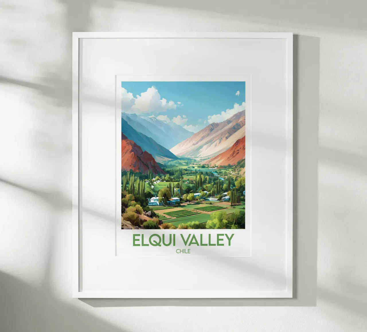 Affiche Elqui Valley poster con telaio in alluminio da Frame the World