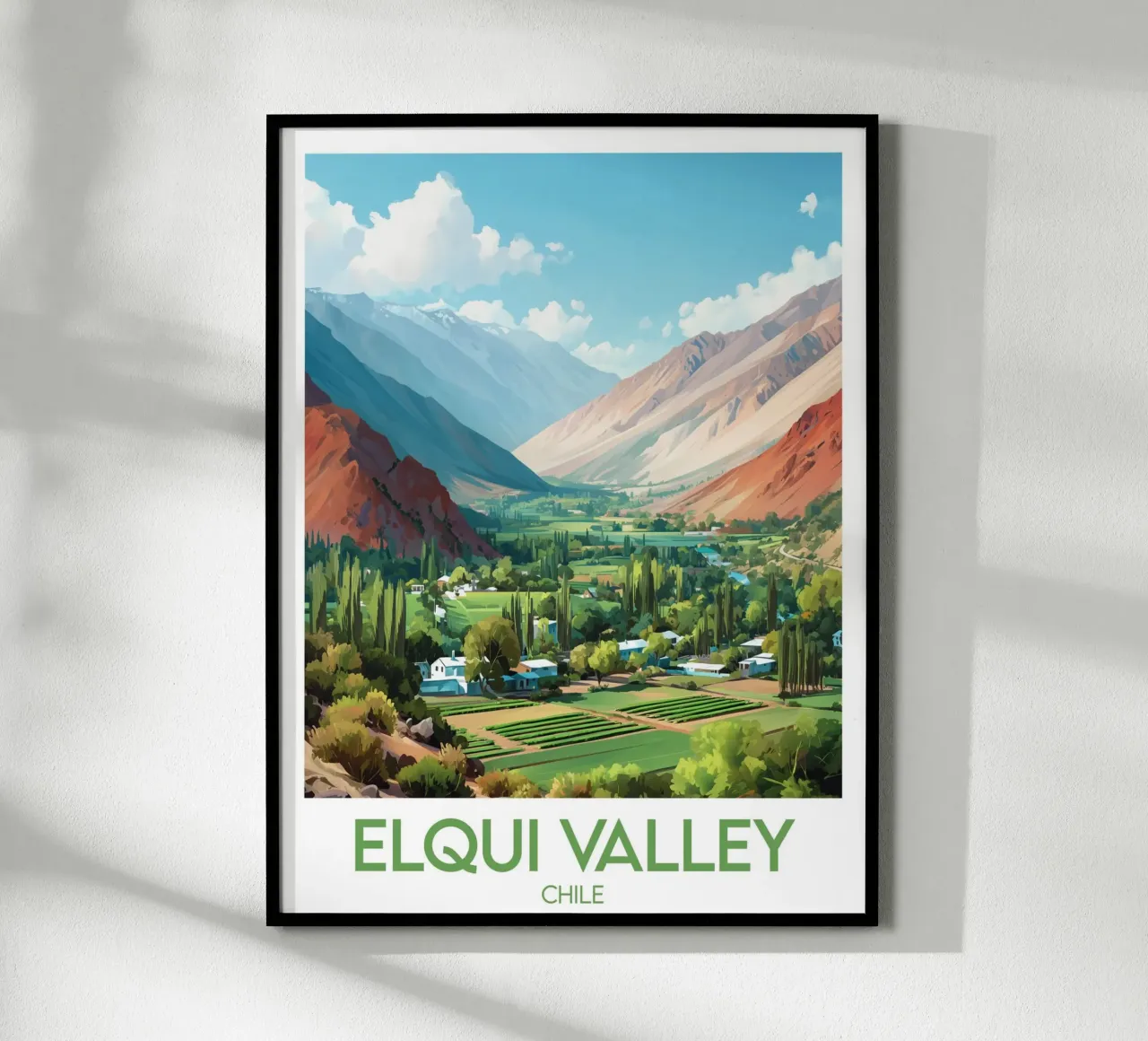Affiche Elqui Valley poster con telaio in alluminio da Frame the World