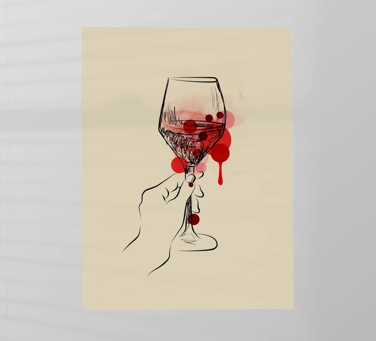 Wine in Lines pellicola backlit da Indigo Rain