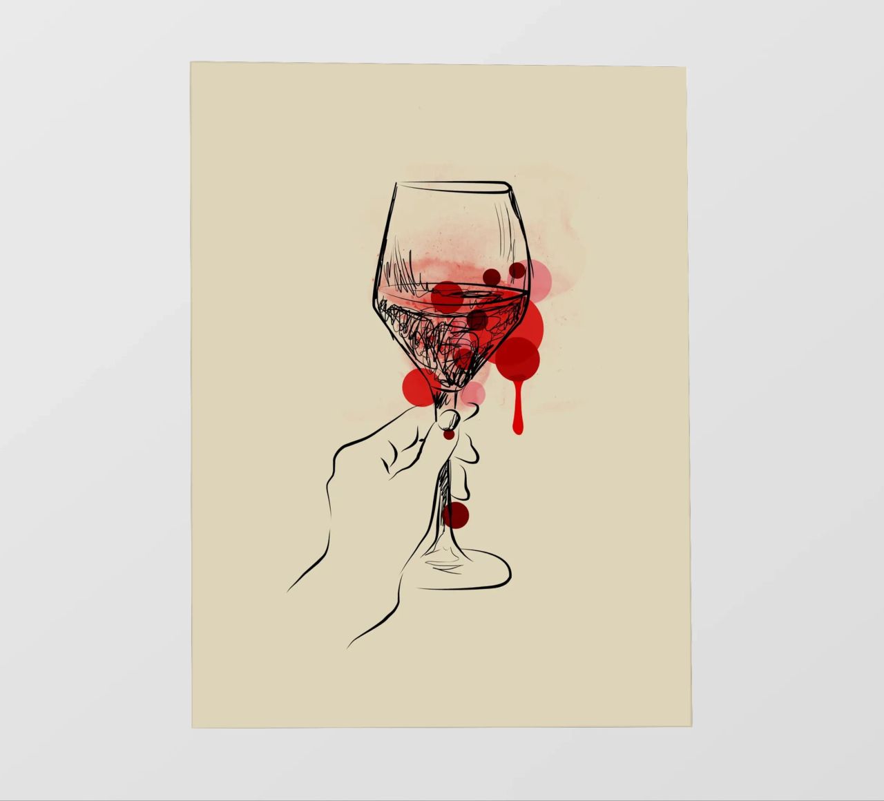 Wine in Lines pellicola backlit da Indigo Rain