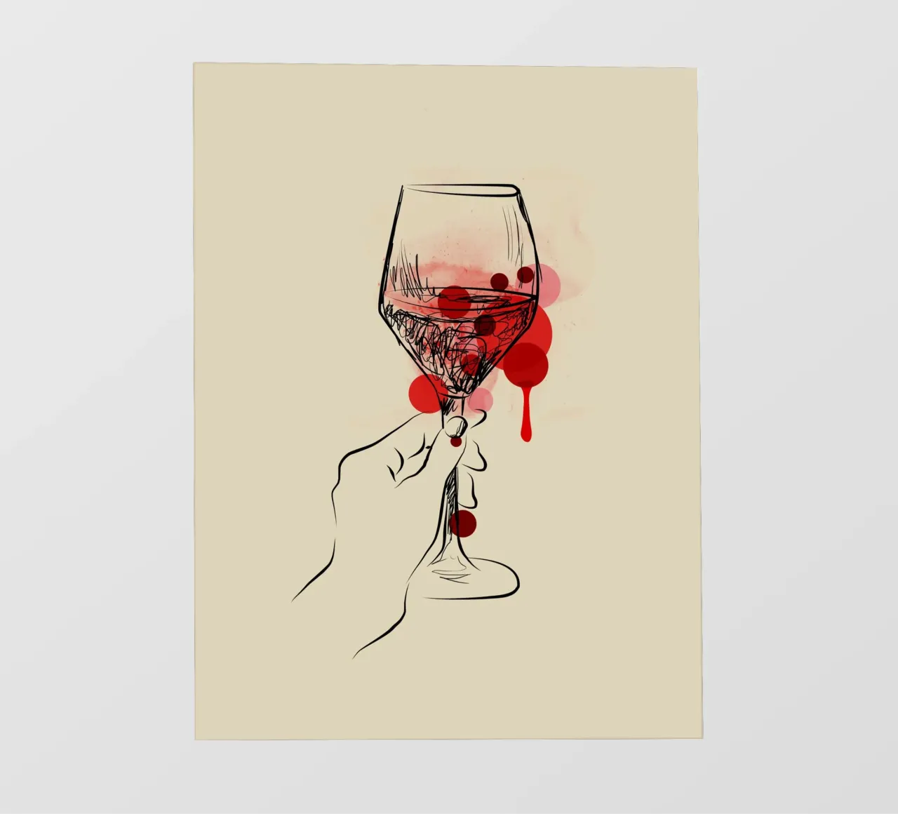 Wine in Lines pellicola backlit da Indigo Rain