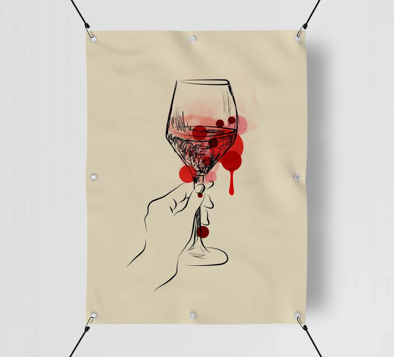Wine in Lines telo in pvc da Indigo Rain