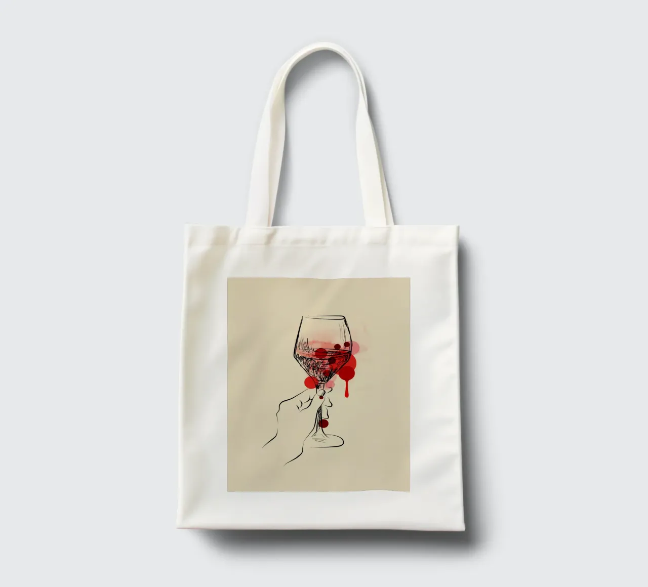 Wine in Lines borsa in juta da Indigo Rain