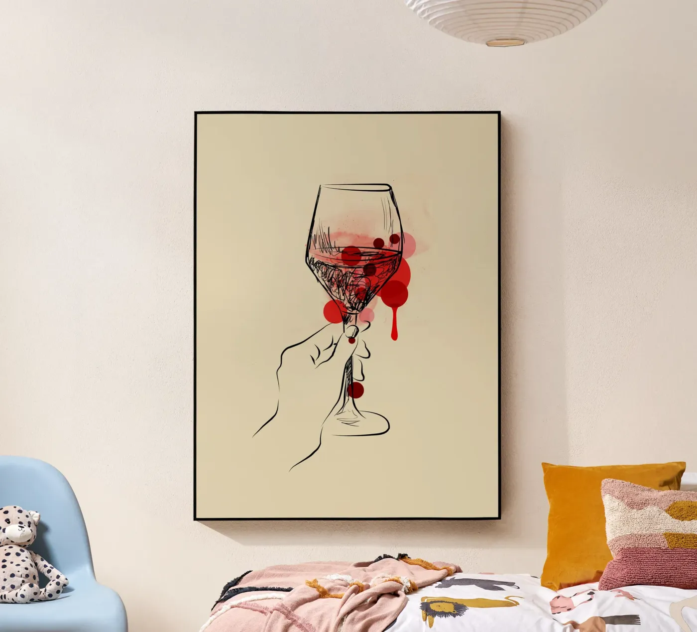 Wine in Lines plexiglass da Indigo Rain